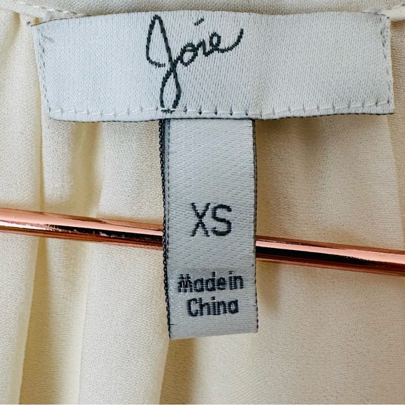 Joie 100% Silk Ivory 3/4 Sleeve Blouse - Picture 8 of 8